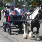 Moony, Katie & Tom Price in the 4th of July Parade